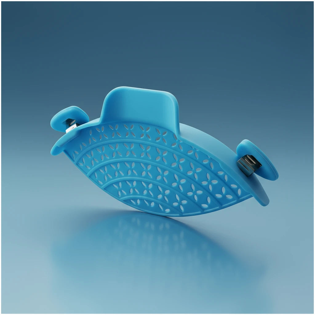 Passoire à pâtes bleue pratique pour égoutter facilement les pâtes et autres aliments