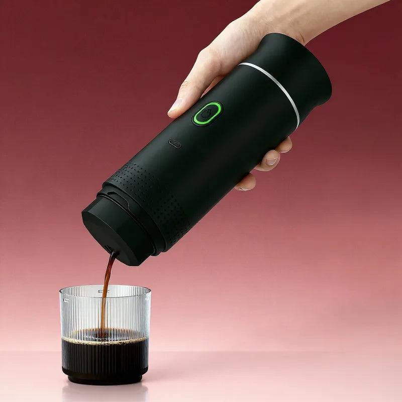 Profitez d’un café frais préparé avec une cafetière mobile où que vous soyez.
